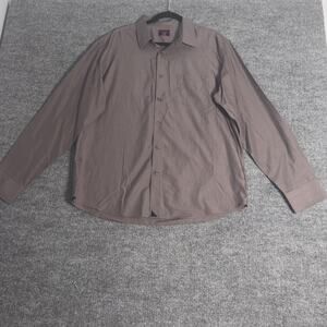 Untuckit Shirt Mens XL Gray Sangiovese Wrinkle Free Cotton Button Up Regular Fit